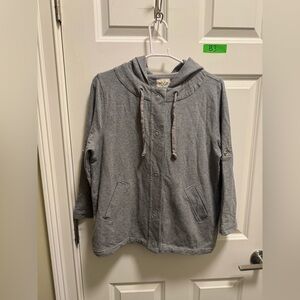 Women’s J. Crew Yoga Full Snap Button Down Hoodie